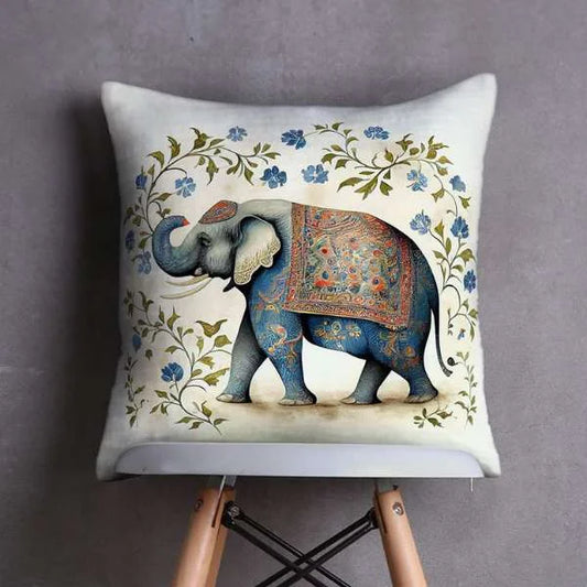 Elephant Theme Cushion Cover