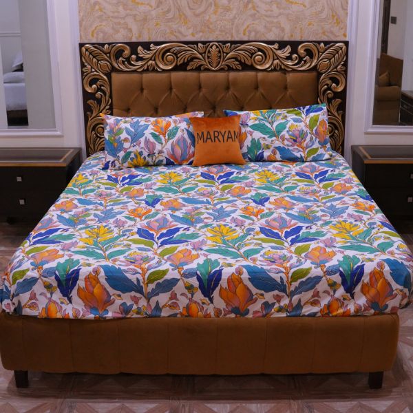 Colorful Flower Printed Bedsheets