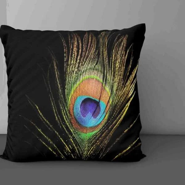 Peacock Feather Cushion Covers