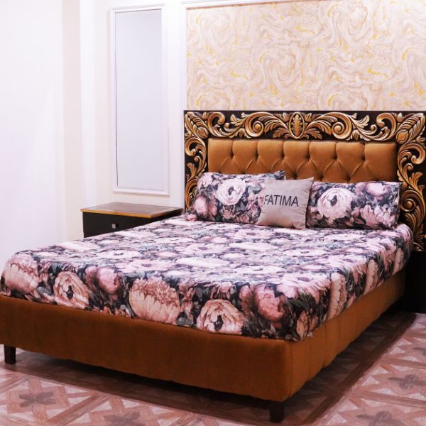 Printed Lotus Flower Bedsheet