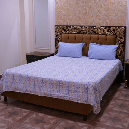 Blue Multi Lining Bedsheets