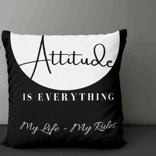 Attitude Quote Cushion Cover