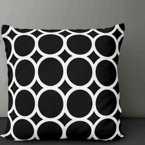 Circle Cushion Cover By Black and
 White