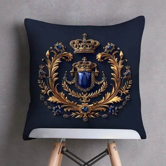 Crown Pattern Cushion Cover