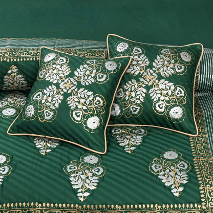 Green Block Printed Set