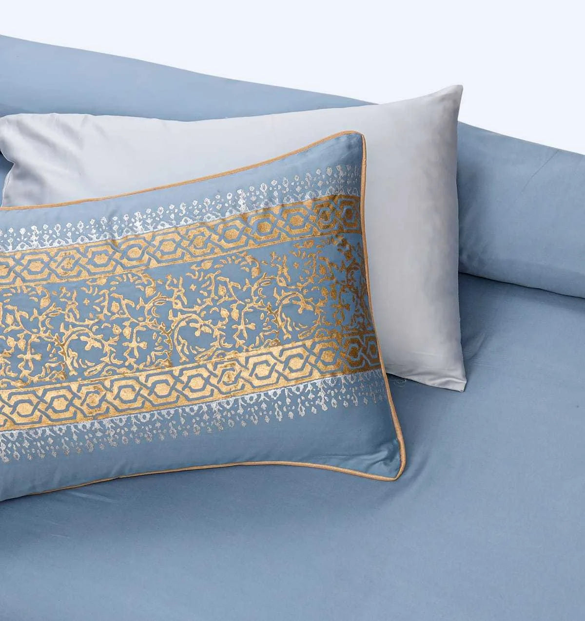 Blue Golden Block Printed Set