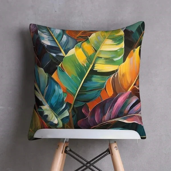 Multi Leaves Cushion Cover