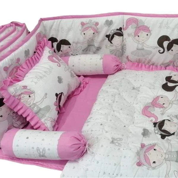 Doll With Pink Theme Crib Bedding Set