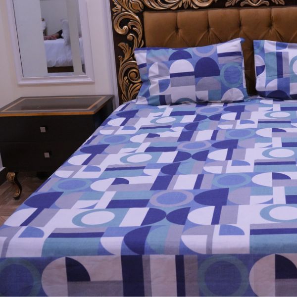 Geomatric Pattern Printed Bedsheet